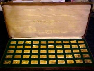 Franklin Official Duck Stamps Of America Set 24kt Gold On Sterling Silver