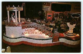Postcard Nj Atlantic City Miss America Pageant Parade Float C13