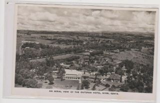 Africa Kenya Aerial View Of The Outspan Hotel Nyeri Rppc Unposted C1930/40s