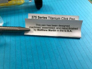 Matthew Martin Custom Pens - C375TI Titanium Click Pen 4