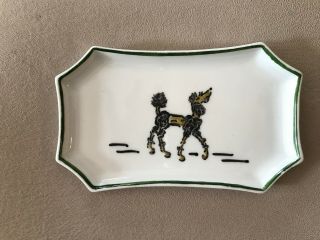 Antique Limoge France Porcelain Trinket,  Change,  Key,  Ash Tray Poodle