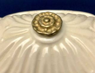 Neher Vintage Art Nouveau Deco Porcelier Porcelain Ceiling Light Brass Finial 4
