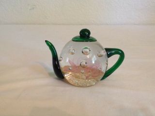 Glass Tea Pot Paperweight Heirloom - Dynasty Gallery - 5 
