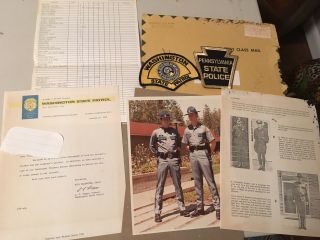 Vintage Washington State Patrol Patch Photo Letter Pennsylvania State Police