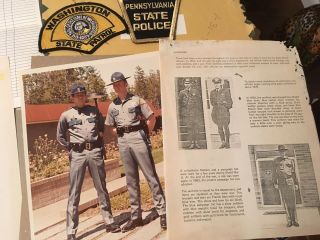 Vintage Washington State Patrol Patch Photo Letter Pennsylvania State Police 4