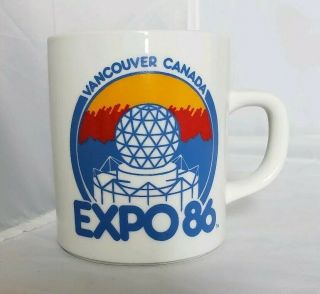 Vintage Expo 86 Vancouver Canada 1986 Coffee Mug Souvenir Tea Cup Collectible