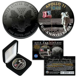 Black Space Ruthenium 50th Anniversary U.  S.  1 Oz 2019 American Silver Eagle Coin