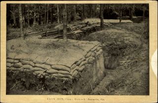 Camp Hancock Augusta Georgia Ga Trenches Army Training Wwi 1917 - 1919