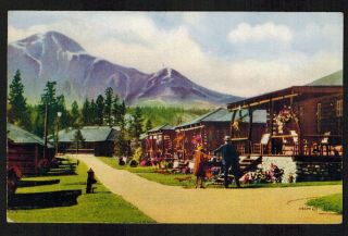 Collectible 1931 Postcard: Jasper Park Lodge Cabins,  Canada National Railways