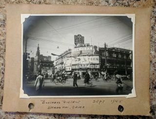 Shanghai China Chinese Business District Stores Restaurant Wwii Real Photo 3