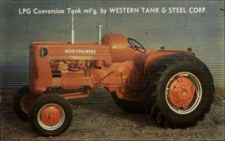 Allis - Chalmers Farming Tractor Lpg Conv Tank Adv Lubbock Tx - Postcard