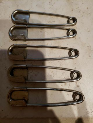 5 Vintage Risdon Key Tag Large Safety Pin