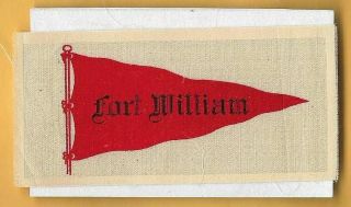 C1910 Canada Fort William - Thunder Bay Ontario Old Tobacco Silk Flag