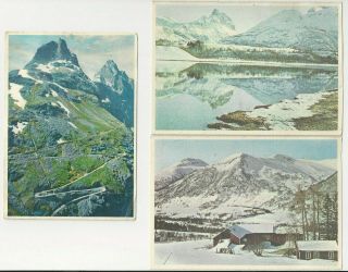 Postcards,  Norway,  Molde - Kristiansund Rd,  Romsdalshorn,  Andalsnes - Valldal Rd