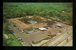 Holiday Inn Motel Hotel Postcard Mississippi Ms Biloxi Aerial View Cars