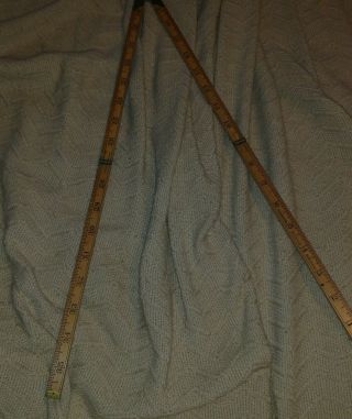 Vintage Lufkin Folding Wooden Ruler No.  3851 Brass,  Wood 36 " 3ft Usa Made