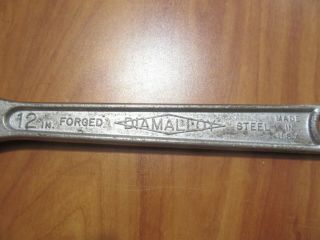 Vintage Diamond Diamalloy Duluth Calk & Horseshoe Adjustable Crescent Wrench 12 