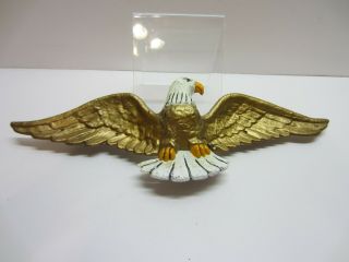 Vtg Mid Century Cast Metal Eagle Wingspan Wall Plaque Hanging