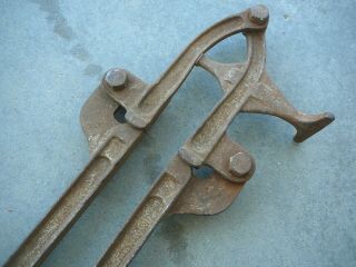 REX NOVELTY CO ANTIQUE CAST IRON BARBED WIRE FENCE STRETCHER SPLICER TOOL RANCH 2