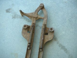 REX NOVELTY CO ANTIQUE CAST IRON BARBED WIRE FENCE STRETCHER SPLICER TOOL RANCH 3
