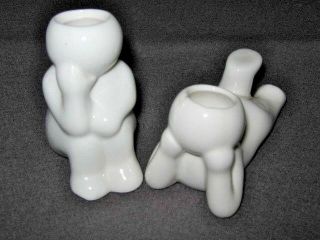 Mcm Ceramic Figurine Candle Holders In The Syle Of Eva Zeisel