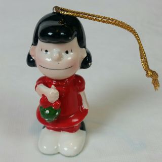 1952 Peanuts Lucy Charlie Brown Christmas Ornament Schulz Japan Vintage