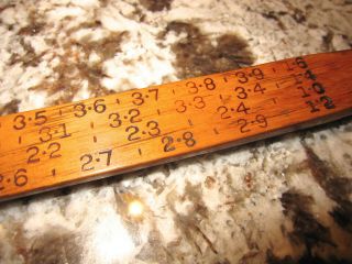 ANTIQUE CLEVELAND RULE CO.  LUMBER SCALE TIMBER RULE IN GOOD COND.  36 