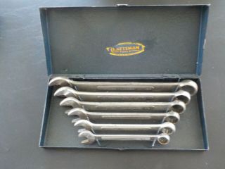 Vintage Craftsman Rare Vanadium 1939 - 1940 Combination Wrench Set