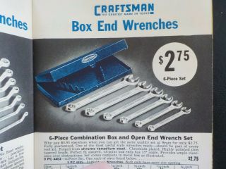 Vintage Craftsman rare Vanadium 1939 - 1940 combination wrench set 2