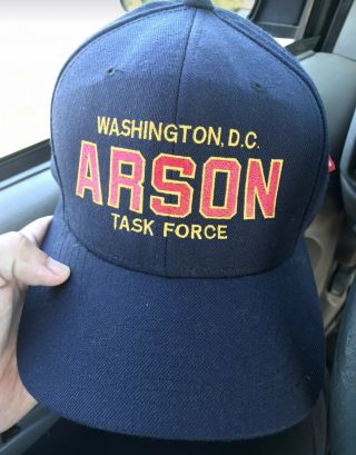 Rare Washington Dc Arson Task Force Hat Ball Cap Police