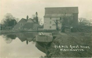 Rp Aldermaston Old Watermill Mill Guest House Real Photo Berkshire C1920