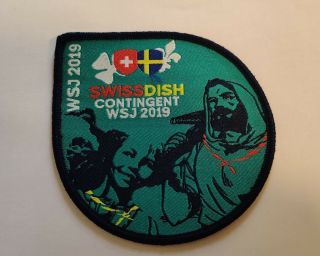 Switzerland Sweden Contingent Patch Extreme Rare 24th World Scout Jamboree 2019