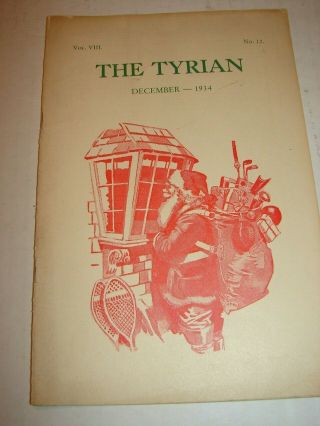 The Tyrian - December 1934 - Mahanoy City,  Pa - Santa