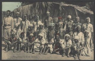 German East Africa Vintage Colored Postcard Prisoners In Chains