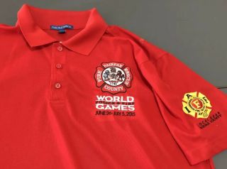 World Police & Fire Games Polo Golf Shirt Fairfax County Fire Iaff