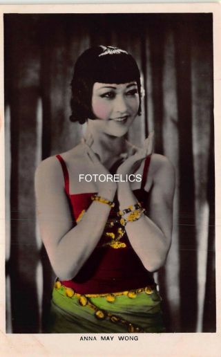 Anna May Wong Early Hand Colored Real Photo Postcard