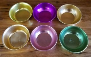 Vintage Aluminum Bowls,  Set Of 6