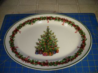 Christopher Radko Holiday Celebration Traditions Large Serving Platter 11 X 14