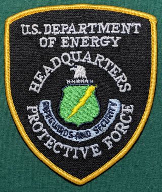U.  S.  Department Of Energy - Headquarters Protective Force Patch - Usa
