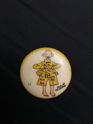 Yellow Kid 42 High Admiral Cigarettes Pinback Button Any Old Dog Solid Back