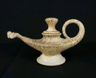 Bill Mohl Pottery Genie Aladdin Lamp Art Pottery Oil Lamp