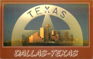 Old Chrome Postcard Ah B722 Dallas Texas The Lone Star State Downtown Tx Tex
