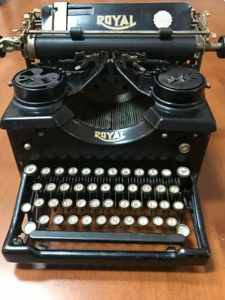 Vintage Antique ROYAL STANDARD Model 10 Typewriter Beveled Glass Sides & Keys 2