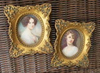 Vintage Cameo Creations Portraits - Set Of Two - Daffinger / Allessandria