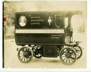 Early 1900s Photo Marth Washington Coffee Electric Truck Washington,  Dc