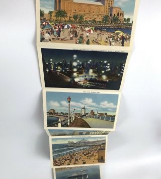 Vintage Long Beach California Folder Of Postcards The Queen Of The Beaches