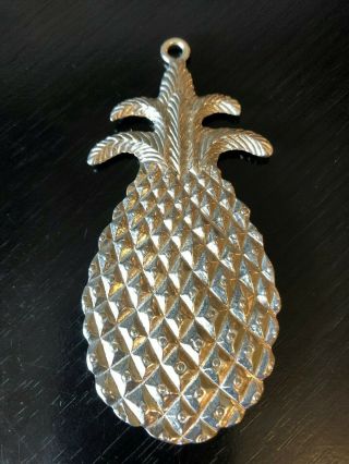 Williamsburg Kirk Stieff Pewter Pineapple Christmas Ornament Very Detailed