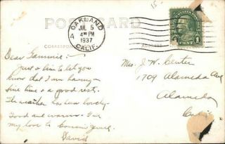 1937 RPPC Oakland,  CA Dimond - O Boy Scout Camp Alameda County California Postcard 3