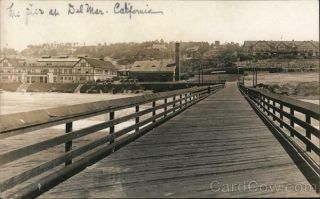 Rppc The Pier At Del Mar San Diego County California Real Photo Post Card