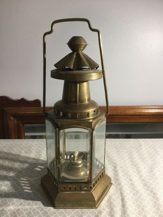 Vintage Brass Oil Lantern From India